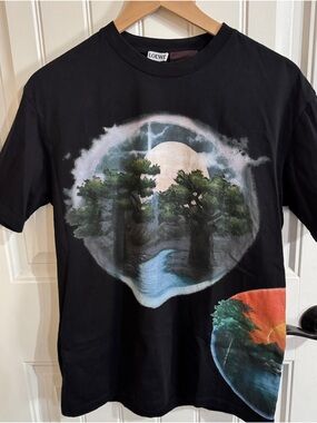 LOEWE x Paula’s Ibiza Graphic Tee Medium Black Double Sided Designer Shirt RARE